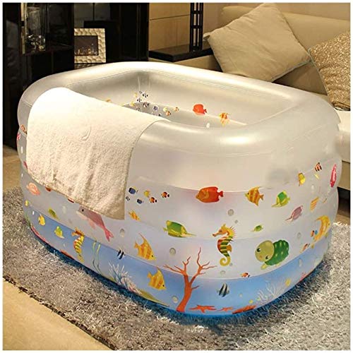 inflatable pool Fold Inflatable Child Pool Adult Bathtub, Baby Home Inflatable Large Bathtub With Foot Pump Thickened