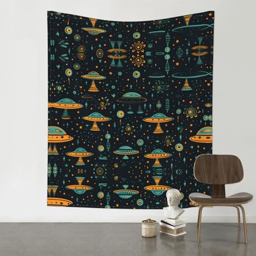 Tapisserie ufo at night pour décorer votre salon 152x129 cm