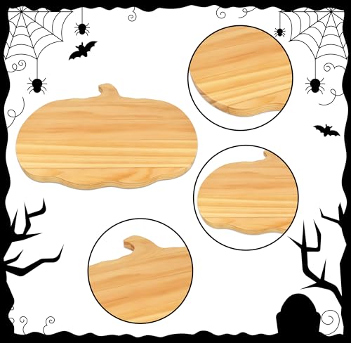 Tabla de cortar en forma de calabaza de madera miniatura 3
