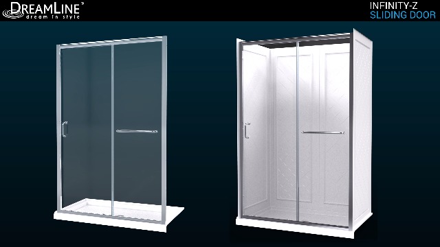 DreamLine Infinity-Z 56-60 in. W x 58 in. H Semi-Frameless