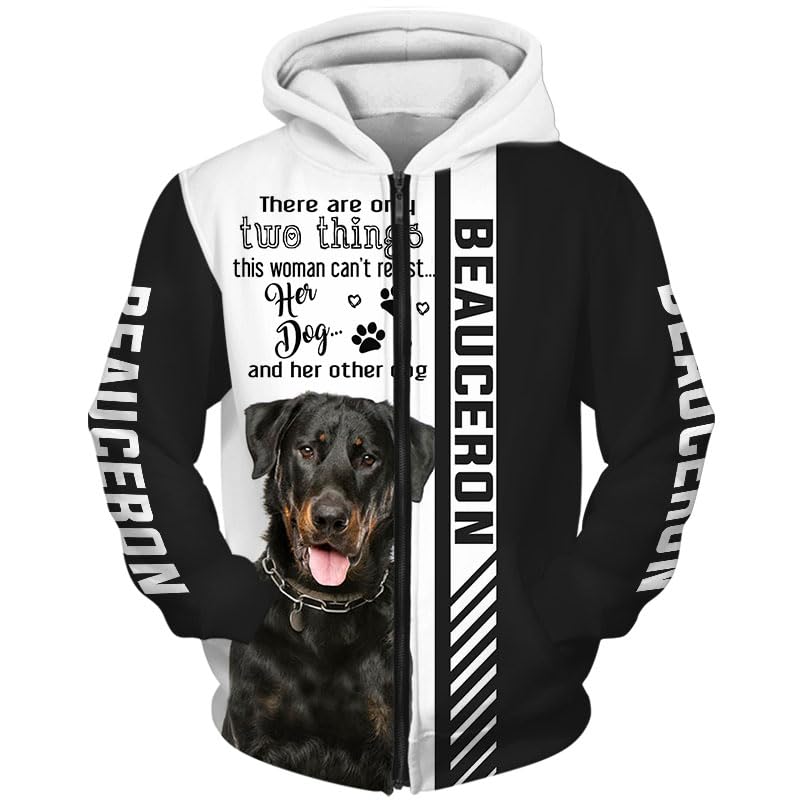 Sweat à capuche Beauceron veste imprimée 3D idéale pour balades nature