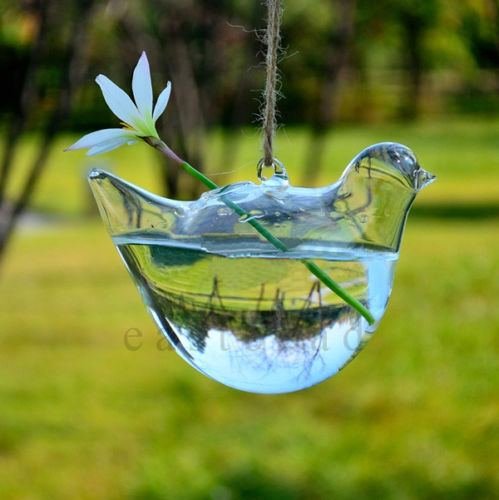 Wall Hanging Bird Pot Mount Bubble Aquarium Bowl Fish Tank Aquarium Home Decor