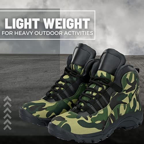 Image of Leo's Men's Hiking Boots Lightweight Anti-Slip Outdoor Shoes Mid Top Ankle Hiker Trekking Work Boot Hiking & Trekking Shoes For Men