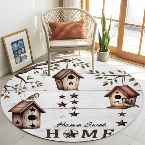 Round Area Rug, Sweet Home Round Rugs 3.3Ft Washable Circle