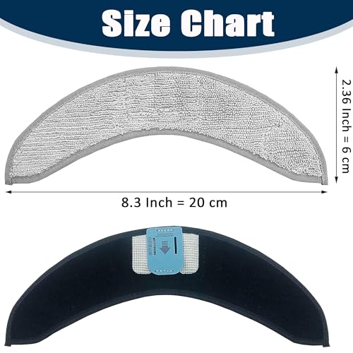 Image of 6 Pack Replacement Mop Pads Compatible with i-Robot Roomba Combo J7+ J9+ Robot Vacuum Mopping Pads Accessory Parts