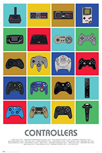 Grupo Erik Poster Controllers - Poster Gaming - Laminas Decorativas 61x91,5cm a Todo Color | Posters para Pared Ideal decoración habitación