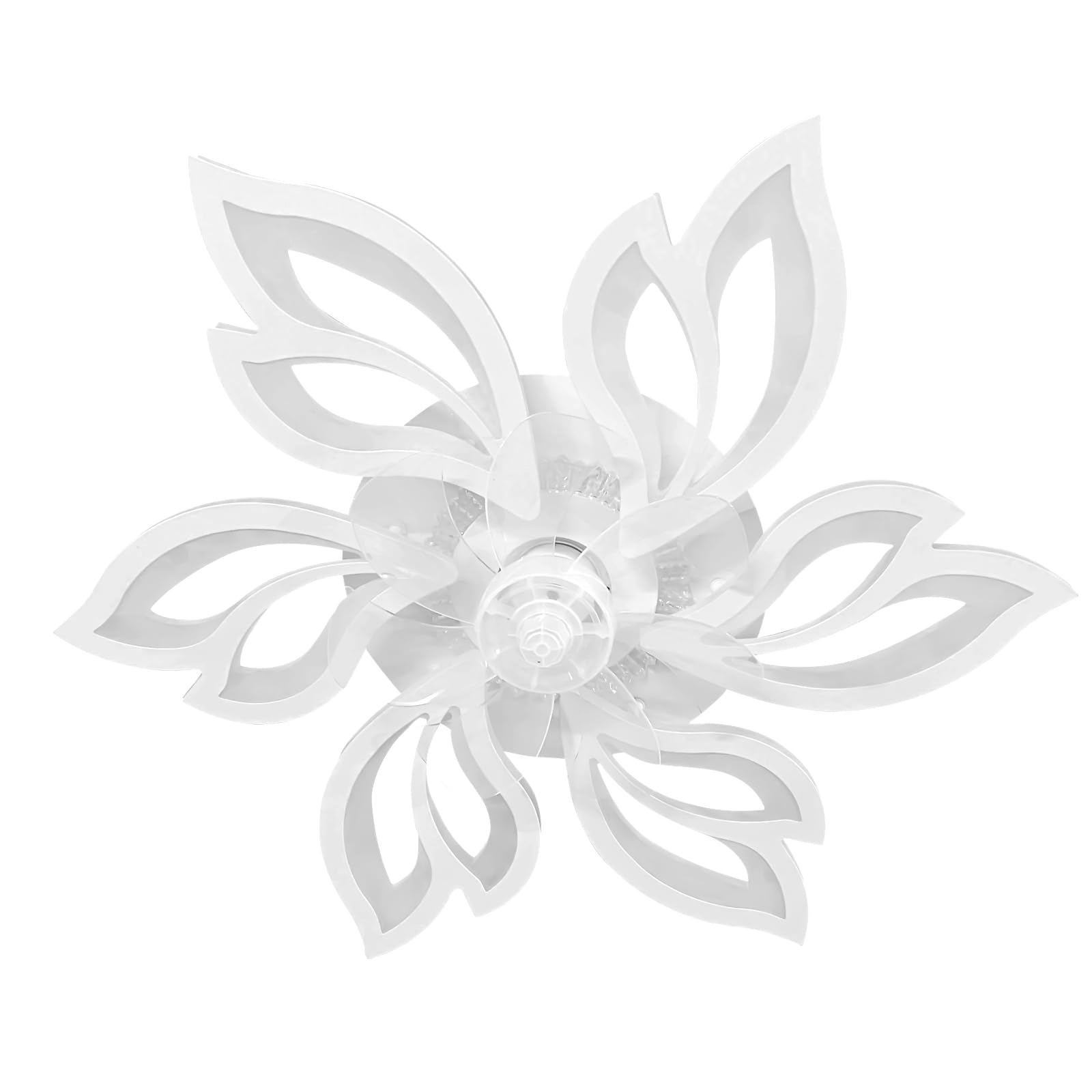 Homefire Deckenventilator Mit Beleuchtung und Fernbedienung Leise - LED Deckenlampe APP Dimmbar Ventilator Timing Deckenleuchte Kreativer 6 Lichter Design Wohnzimmer Fan Winter/Sommer für Schlafzimmer