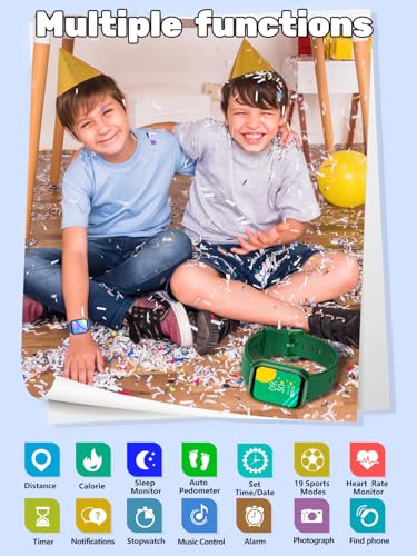 Kids-Smart-Watch-for-Boys-GirlsChildren-Fitness-Tracker-with-Heart-Rate-Sleep-MonitorWaterproof-Activity-Tracker-Pedometer-Step-Counter-for-Android-iPhone