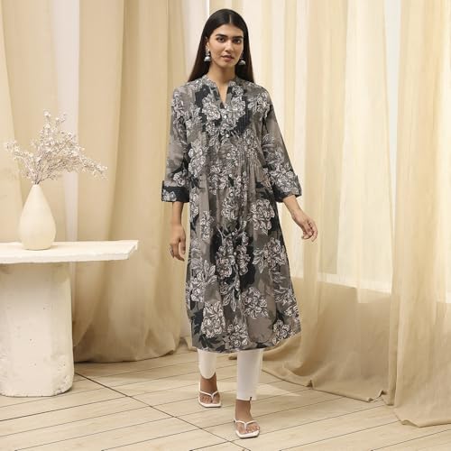 Image of BIBA Women Straight Fit Rayon Kurta