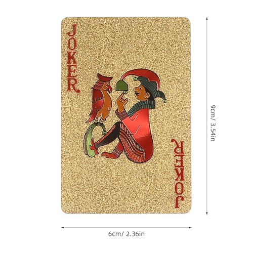Alasum Goldfolie Pokerkarten Plastikspielkarten Portable Kartenspiel für Erwachsene Familienparty mit Hochwertiger Verarbeitung und Starker Spielbarkeit – Bild 3