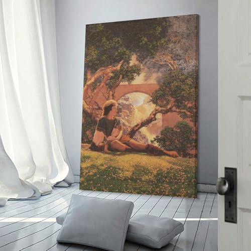 Impression sur toile décorative Maxfield Parrish poster mural salon chambre 20 x 30 cm - 3