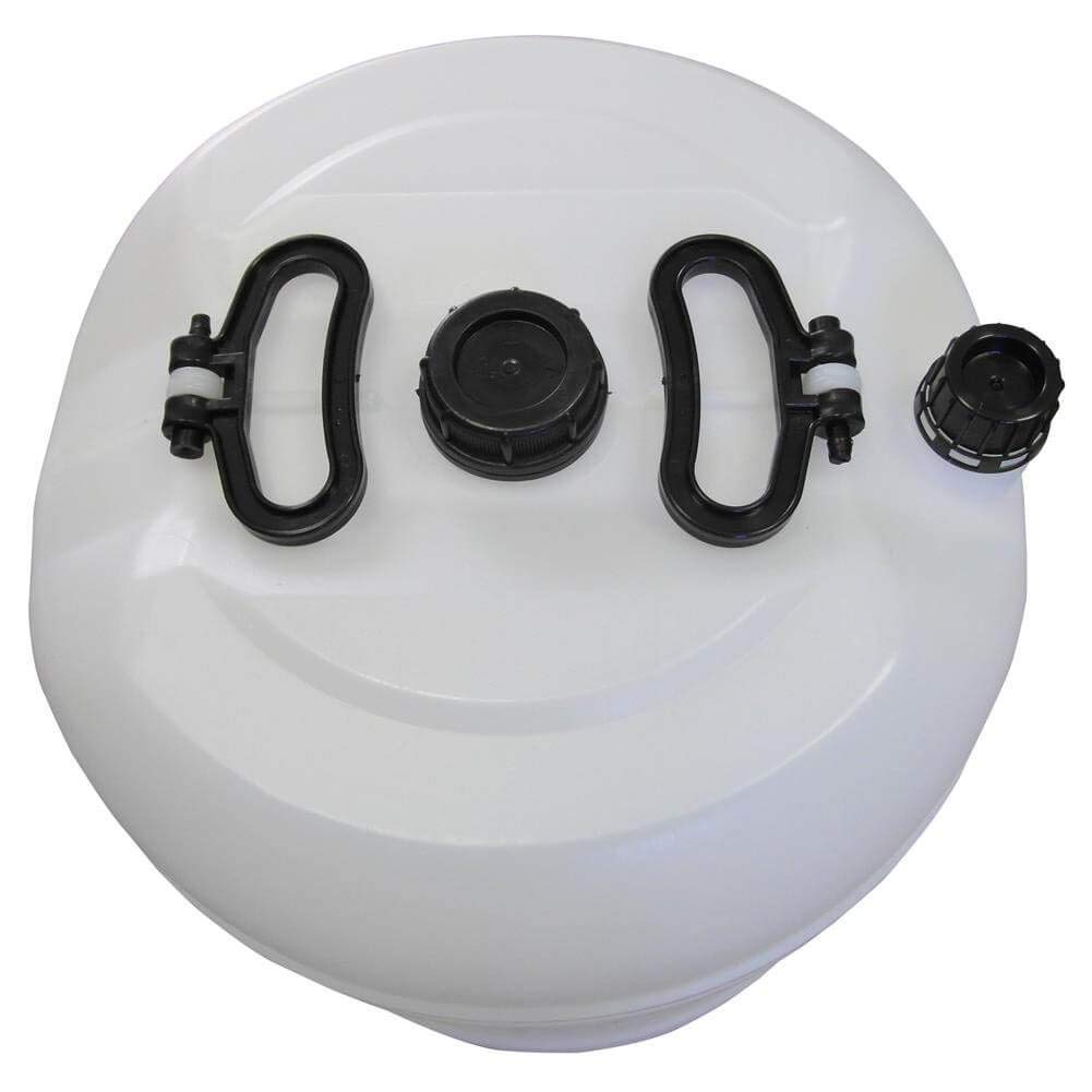 Fusto in plastica (HDPE) cilindrico, capacità 60 Lt, Mis. Ø 476 x 640 H mm, omologato ADR/ONU per liquidi, con tappi a vite (inclusi), colore neutro
