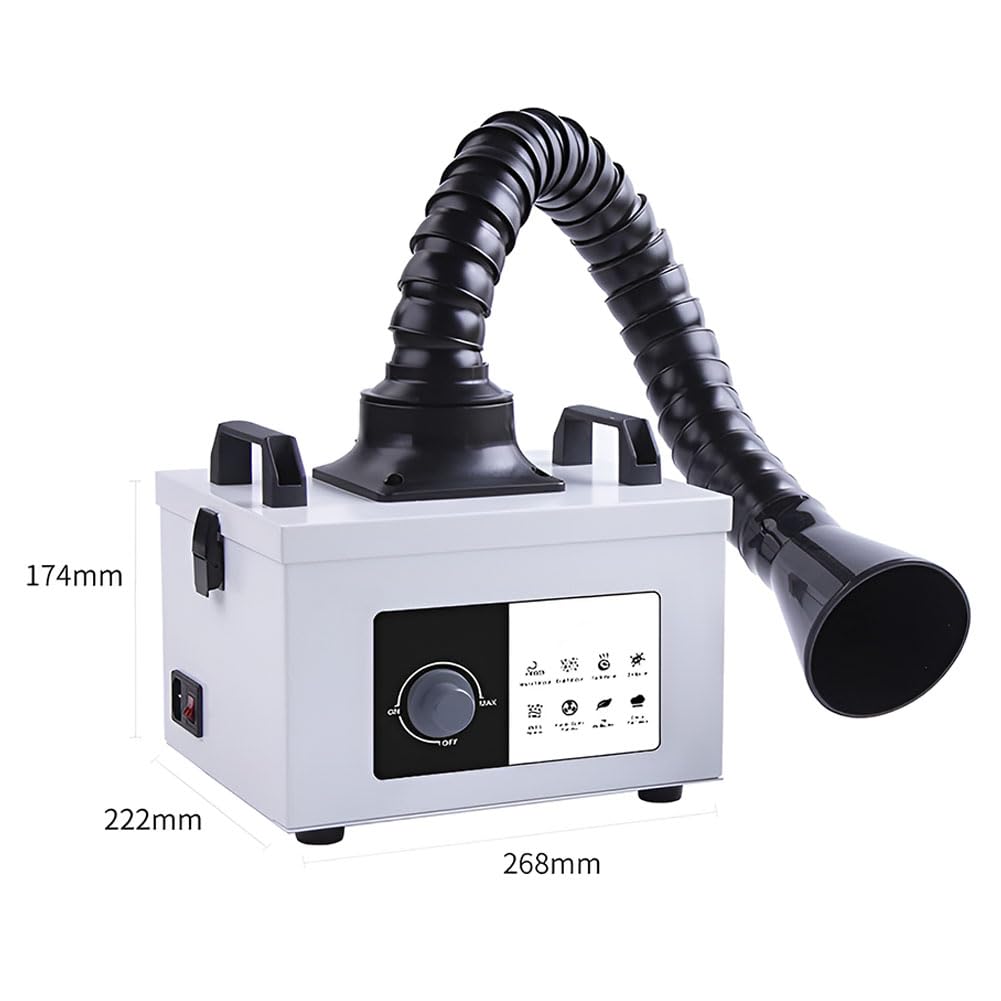 Mini pochłaniacz dymu, odsysanie kurzu 150 W z 3-stopniowymi filtrami do naprawy elektroniki i stacji lutowniczej, spawalnicze urządzenie do usuwania dymu, niezbędne w warsztacie