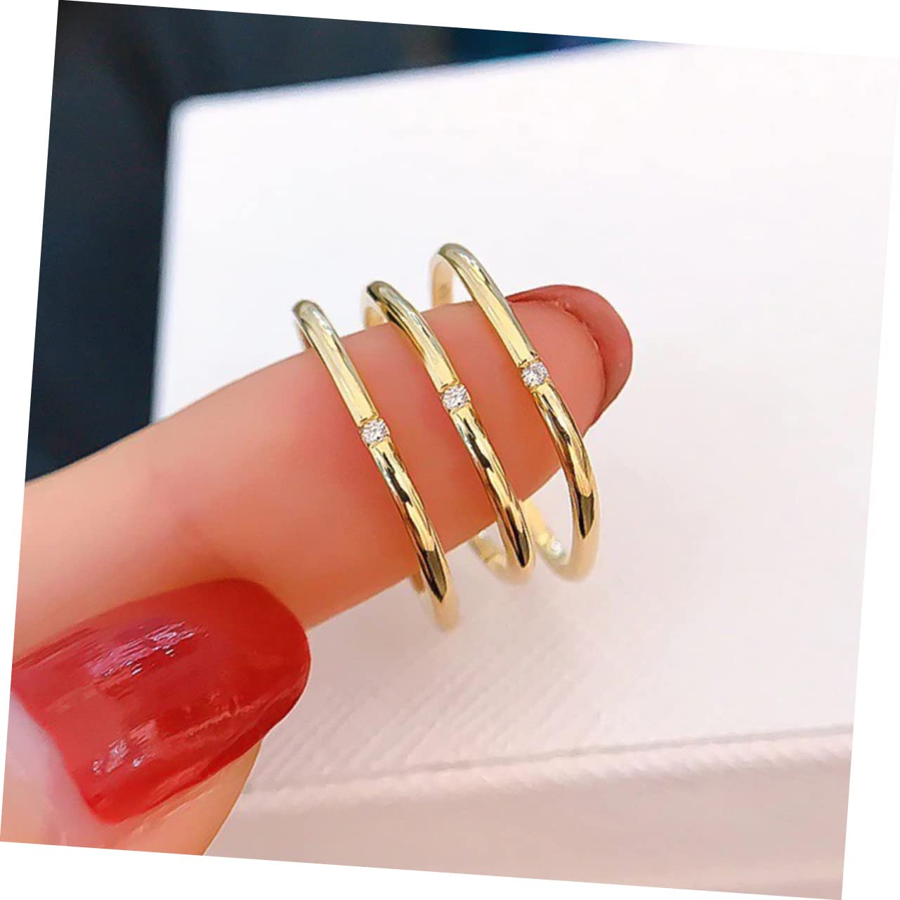 TINEASUR 1pc Stylish Square for Women Elegant Chic Finger Jewelry Simple Design Fine Craftsmanship for Birthdays Special Occasions Accessory for Any Outfit