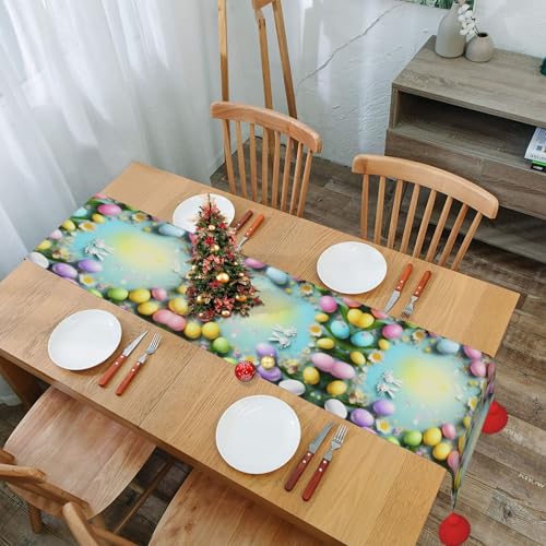 Chemin de table imprimé Easter Holiday pour partager la joie de Pâques en famille - 8