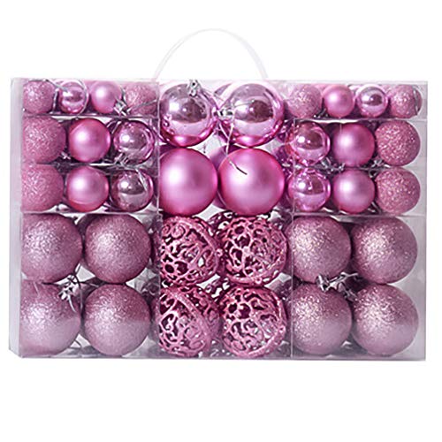 Esferas, Home Tomaibaby 100Pcs Adornos de Bolas de Navidad Adornos de Navidad Inastillables Bolas de Árbol para La Decoración del Banquete de Boda Navideño Adornos de...