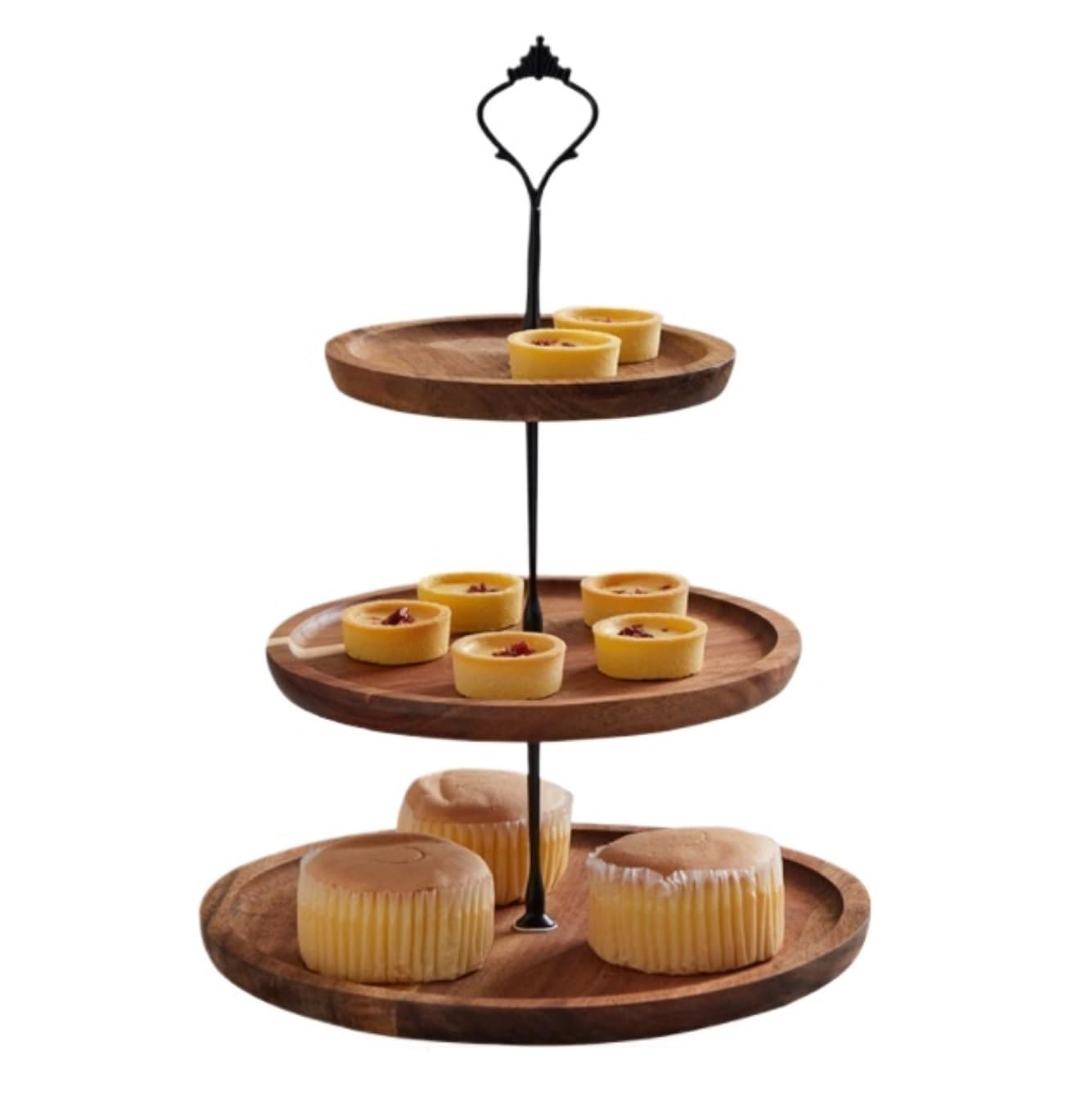 Dessert Fruit Display Wooden Cup Cake Stand Dessert With Pedestal Serving Tray Wedding Tea Party