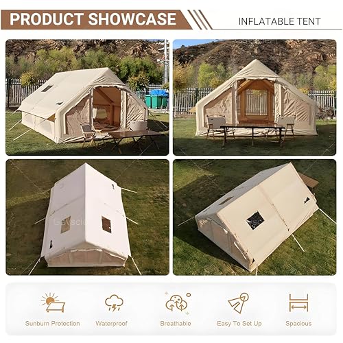 Carpa Inflable para Camping 2-8 Personas con Bomba y Dosel miniatura 5