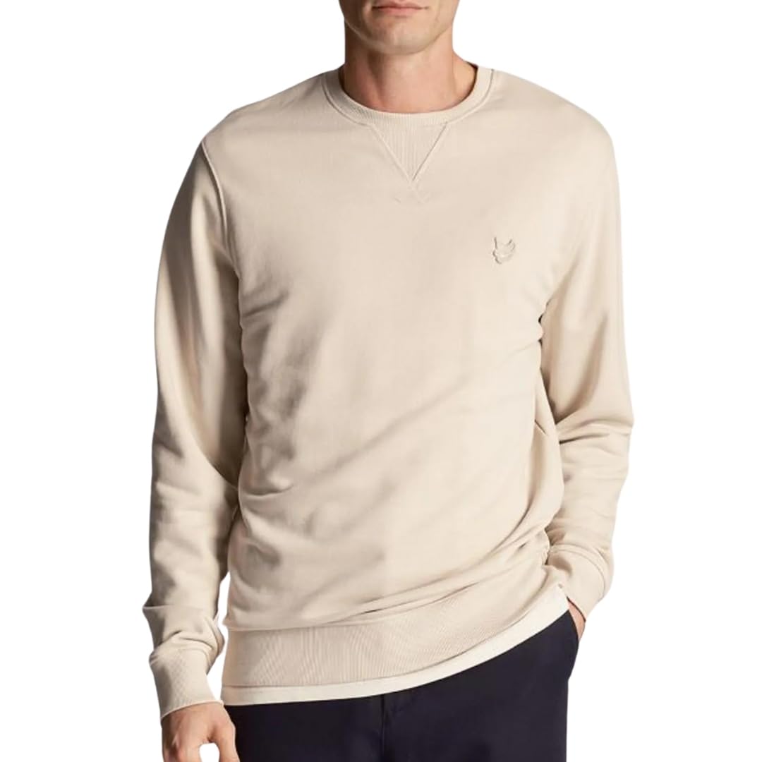 Lyle & Scott Tonal Eagle Crew Neck Sweatshirt Cove M