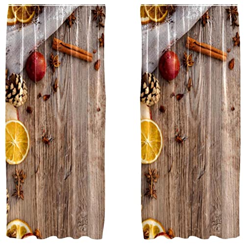 Cortinas de Adviento para dormitorio con textura de canela 2