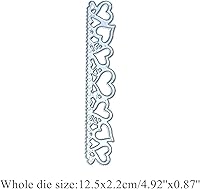 Vista 2 de Heart Border Metal Die Cuts,Hollow Hearts Frame Wedding Cutting Dies Stencils DIY Crafts Cards Cuts for DIY Embossing Card Making Photo Decorative