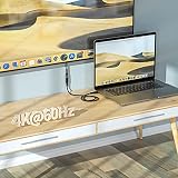 Fasgear Przedłużacz USB C: 10 Gb/s USB C 3.1 typ C męski do żeńskiego przedłużacz kabel wideo 4K kompatybilny z Thunderbolt 3 | Mac-Book Pro | USB-C Hub (2 sztuki, 1,5 m, czarny)
