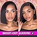UCUVIC Bob Wig Human Hair 13x4 Hd Lace Front Bob Wigs For Black Women Human Hair Glueless Bob Wigs Pre Plucked Pre Cut With Baby Hair 180% Density 10 Inch