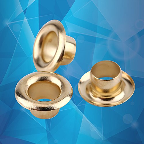 100 Sets Metal Eyelets Grommet Kit,5Mm Hole Grommets Eyelets For Canvas Clothes And Leather Diy Craft,2 Colors(Gold) #TOP5