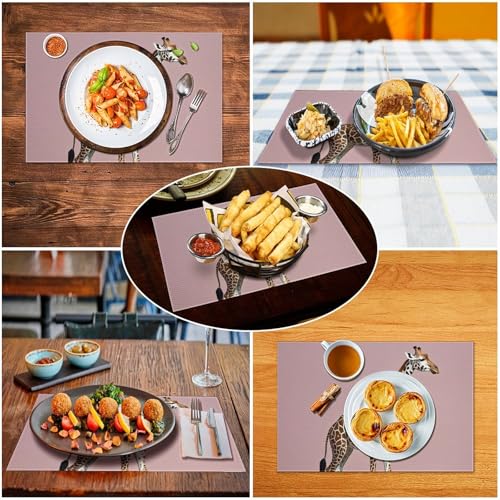 Set de table en PVC de qualité supérieure avec imprimé girafe moderne - 6