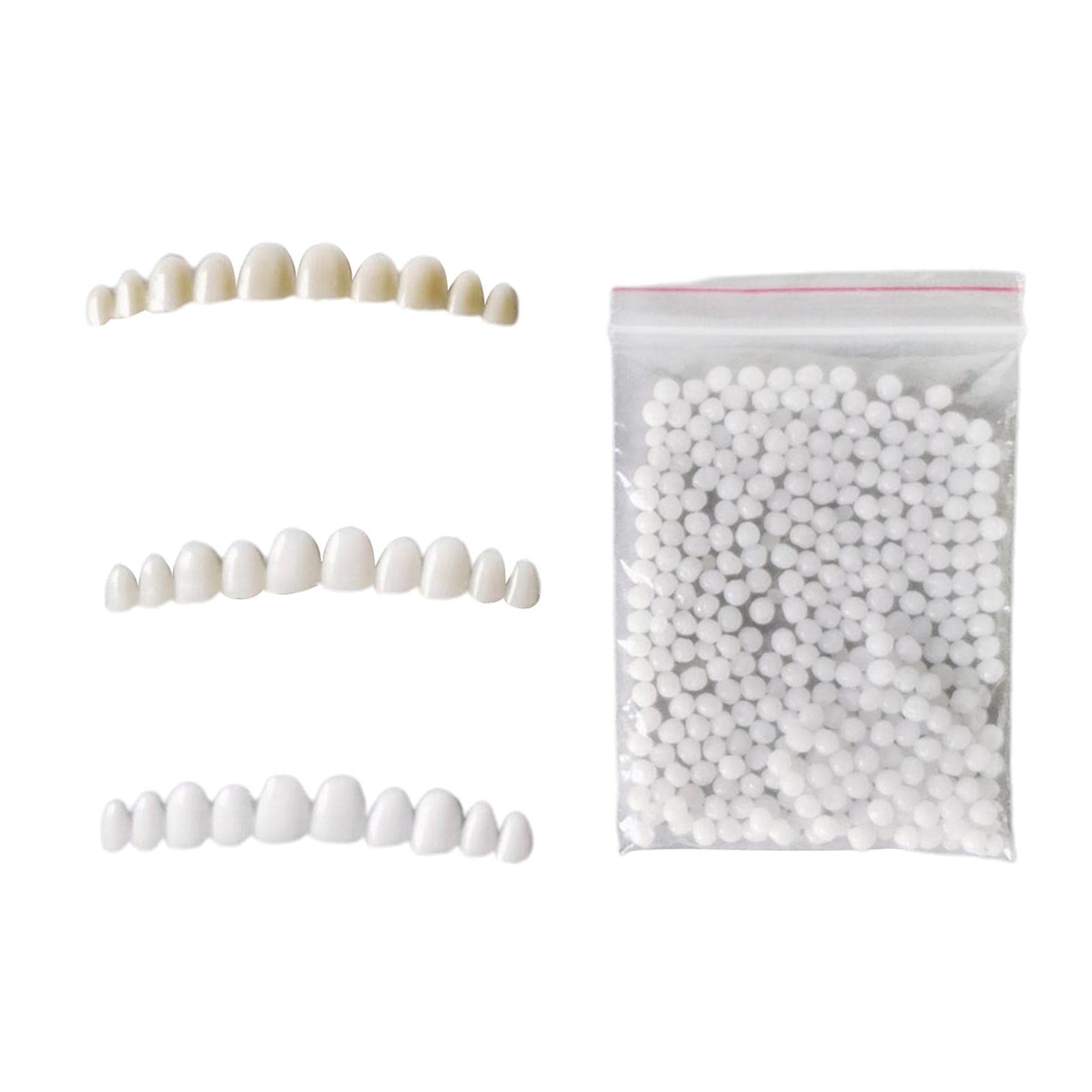 Moldable Teeth Veneers with Adhesive Fitting Beads Temporary False Teeth |Health & Beauty | Oral Care | Whitening