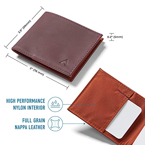 Image of Allett Sport Wallet, RFID Blocking Slim (Leather, Merlot)