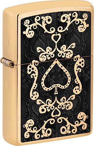 Encendedor Zippo diseño Spade en latón cepillado miniatura 1