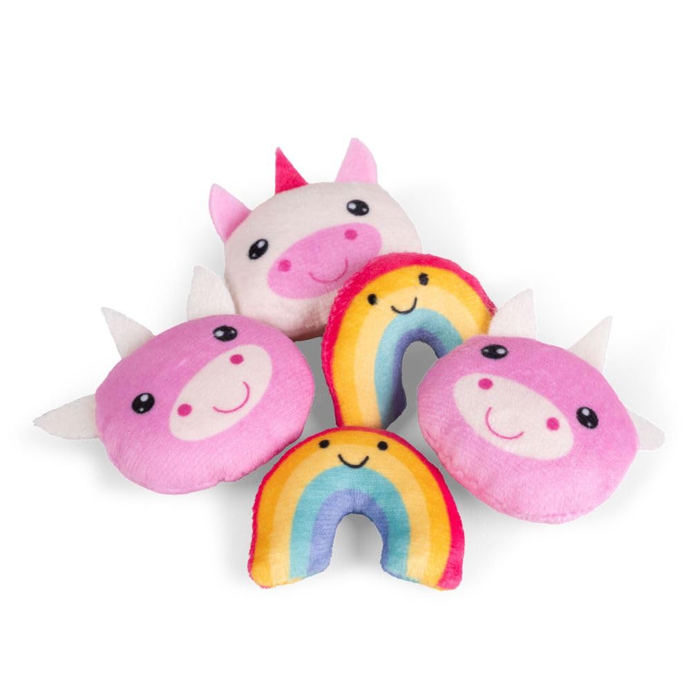 Keycraft Fluffy Fantasy Squishy - Tęcze i jednorożce Pluszowe przekąski | Sensorialna pluszowa poduszka | Miękka torba | Kreatywna zabawka Prezent dla dzieci i młodzieży