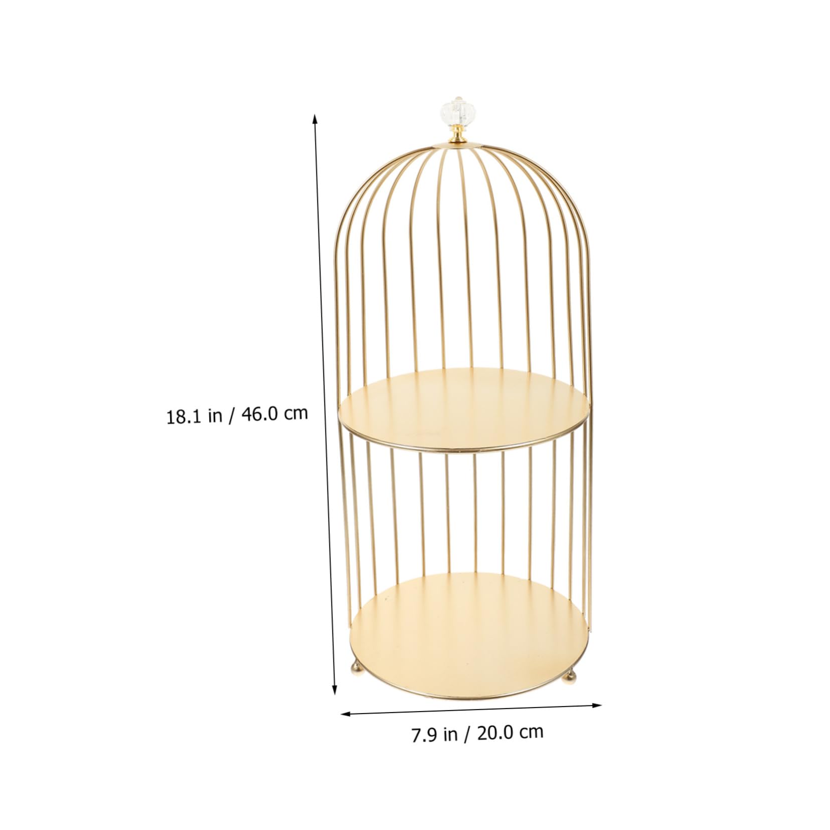 Alipis Doppelstöckiger Vogelkäfig Kuchenständer Dekorativer Make-up Hochwertiger Aufbewahrungsständer Für Hochzeit Party Vintage Kosmetikständer Für Deko Und Schmuck