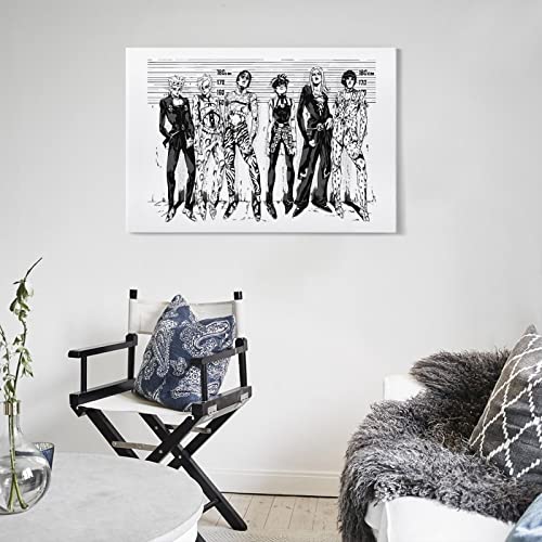 アートパネル 油絵 ポスター ジョジョの奇妙な冒険ジョルノ・ジョバァーナ 壁キャンバス 絵画 アートパネル アートワーク 装飾画 壁掛け 癒し インテリア 油絵 壁飾り ア ートポスター部屋飾りポスター ポスター モダン インテリア絵画 アートポスター 壁の絵 ソファの背景絵画 贈り物 人気 50x75cm フレーム付き-ジョジョの奇妙な冒険ジョルノ・ジョバァーナ [5]