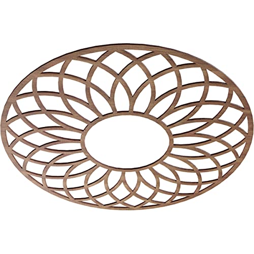 Image of Ekena Millwork 32 inchOD x 11 inchID x 3 /8 inchT Cannes Wood Fretwork Pierced Ceiling Medallion, Walnut