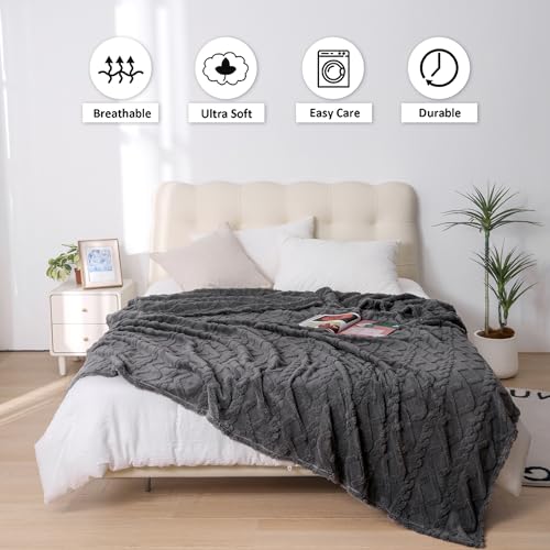 VANJOROY Fleece Blanket Large Throw for Sofa and Bed,400 GSM Lightweight Blanket - Image 3