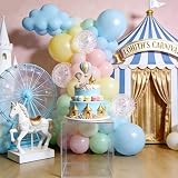 Zestaw balonów - 60 szt. różowych żółtych zielonych fioletowych niebieskich balonów z helem, balony z helem, dla dziewczynki, na urodziny, baby shower, ujawnienie płci rocznicowej, zaręczyn, 12 cali