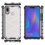 Pzwoxukhov Compatible with Huawei Nova 3i Case Cover,Compatible with Huawei P Smart+ 2018 Honeycomb Anti-Drop Shock-Absorbing Case White