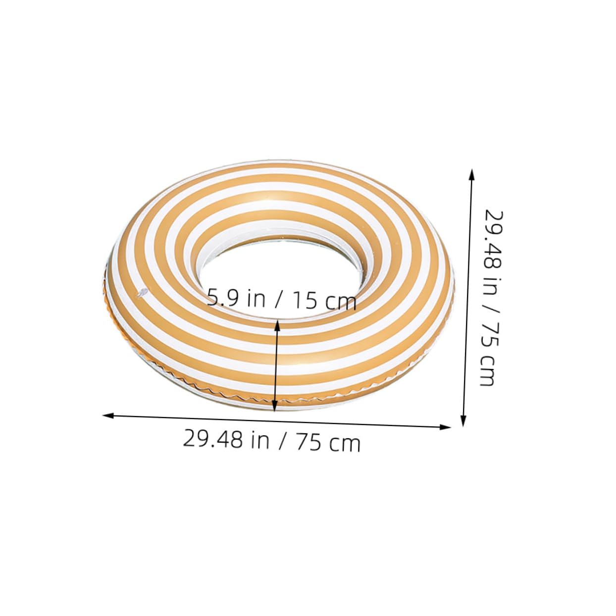 BESPORTBLE PVC Swim Ring Fun Pool Floats for Adults Boys and Girls Striped Inflatable Pool Ring Float Stripes