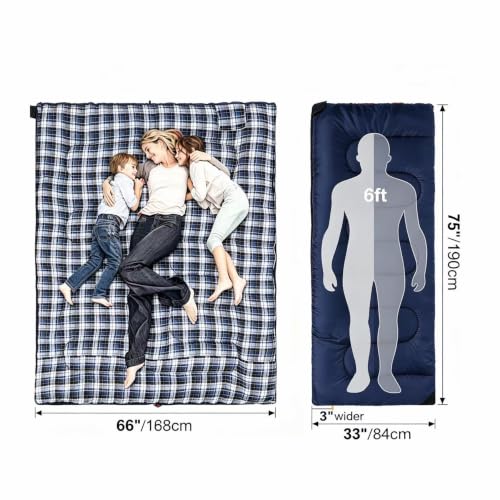 Image of RedSwing 2 Person Camping Cot for Adults, Grey with Sleeping Bags 2pcs