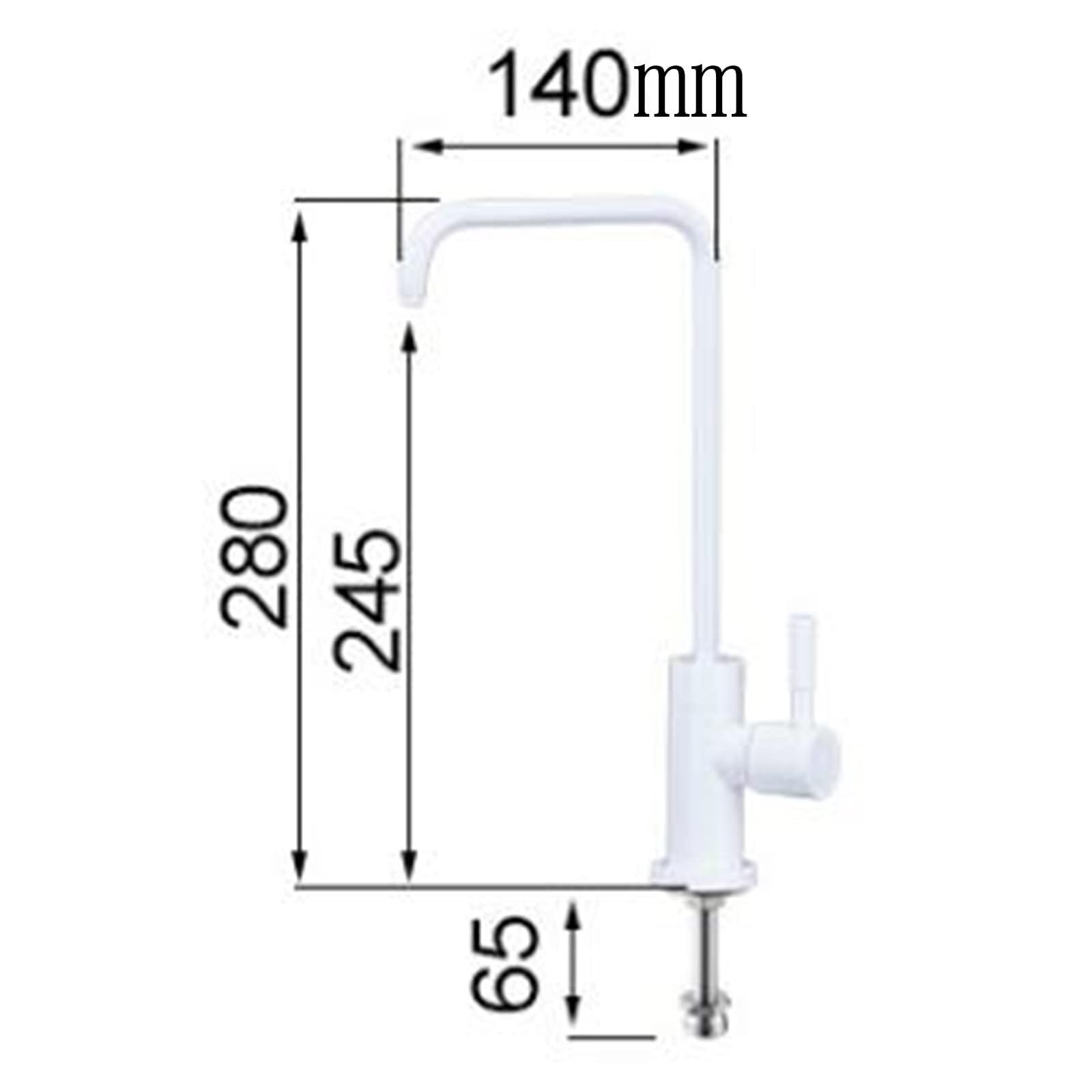 CMBSSTFC Rubinetto depuratore Acqua Potabile Rubinetto Filtro Cucina Girevole in Acciaio Inossidabile Bianco(B)