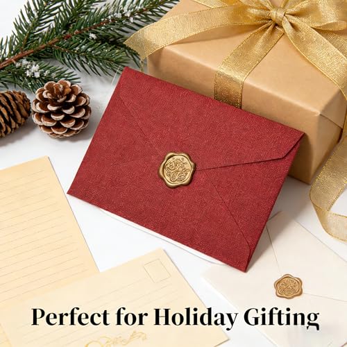 44teiliges Set briefpapier mit umschlag, liebesbrief papier, bestehend aus 12 briefumschläge, 20 Blatt Briefpapier,12 Siegelwachsaufklebern.Geburtstage, Hochzeitseinladungen, Einladungen,Liebesbriefe