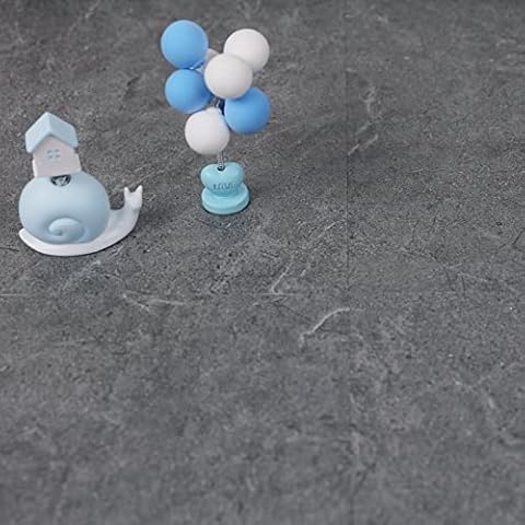 Self Adhesive Floor Tile PVC Vinyl Flooring for Kitchen Bathroom Bedroom Home Office Peel and Stick Waterproof Marble Effect Grey 30X30cm 10pcs Cover