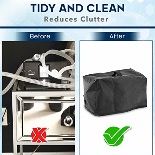 Cpap Dust Cover + Medical Tag For Luggage Bundle- Protective Clean Cover To Fit On Continuous Positive Airway Pressure Machine - Travel Safety Accessory (Black) #TOP7