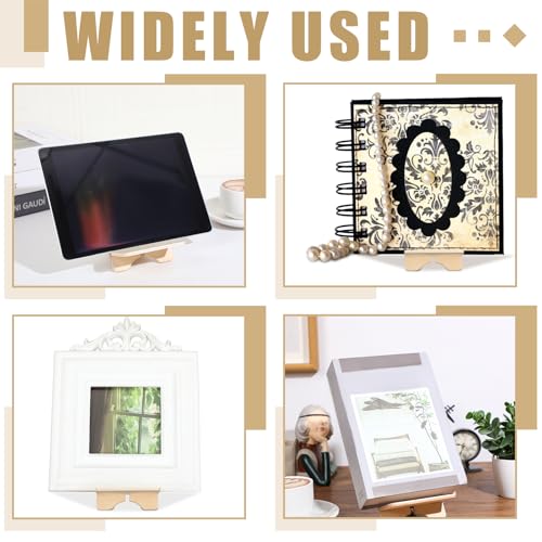 4 Pack Wooden Book Stand for Display Book Holder Easel Stand Collector Display Back to School Gift for Home Office Album CD Magazine Comic Postcard Picture Artworks - Image 6