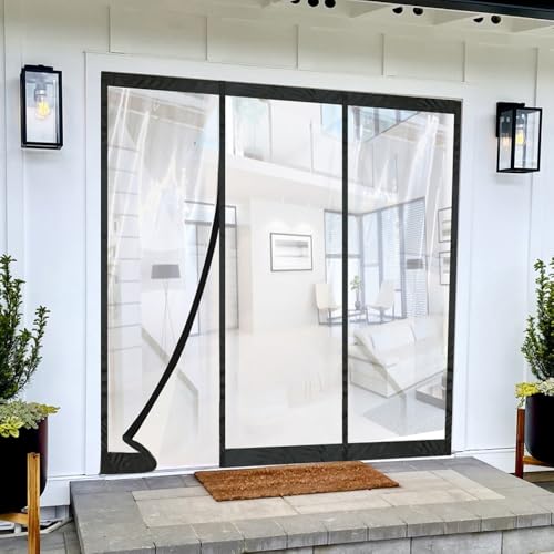 Image of Stylista Transparent Insulated Magnetic Door Curtain - Thermal, Insect & Dust Screen, Pest Control, Privacy Screen - Fits Doors up to 58 x 82 Inches. PVC Thickness 0.3 mm.