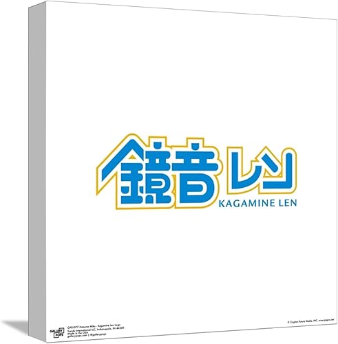 Trends International Gallery Pops Hatsune Miku - Póster de pared con logotipo de Kagamine Len, 12.00 x 12.00 pulgadas, lienzo estirado