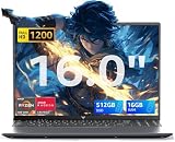 KAIGERR 16" Laptop Ryzen 3 4300U up to 3,7 GHz (Beat N95/N150/3500U/3200U) 16GB RAM 512GB SSD Expansión 2TB Laptop Computer, Windοws 11 Laptop, 1920P FHD Display, WiFi 6, USB3.2, Type_C