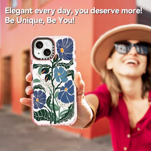 Coque iPhone 15 résistante aux chocs 2m avec motif passiflore fun - 6